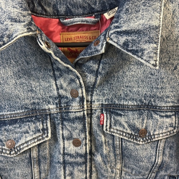 Levi's Whatever Whenever Padded Trucker Blue OG Jean Denim Jacket size XL NWT - Picture 13 of 14